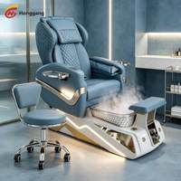 Fauteuil de manucure et pédicure de luxe, mobilier moderne pour salon de manucure, fauteuil de pédicure avec système de bain de pieds et brume