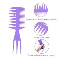 Peignes à queue de rat multifonctionnels en plastique pour salon de coiffure, confortables, grande taille, pour la coloration, la séparation des mèches, le tissage, les mèches, la démarquage et la coiffure.