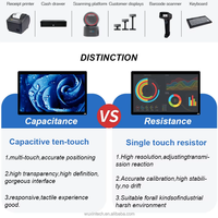 Système de point de vente à double écran capacitif, intelligent, tout-en-un, Windows/Android, écran tactile étanche, terminal de point de vente