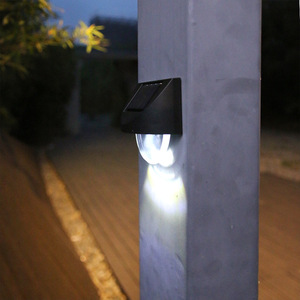 <b>Solar</b> Wall Mount Outdoor <b>Light</b> Led Water Resistant Garden Patio <b>Deck</b> Lighting - Product Image 4