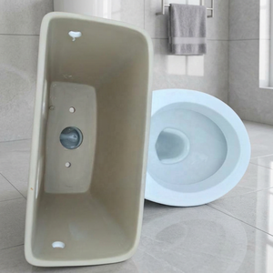 Modern Ceramic Two Piece Close Coupled Water Closet Toilet P Trap Washdown <b>Back</b> To Wall Floor Mounted WC - Product Image 6
