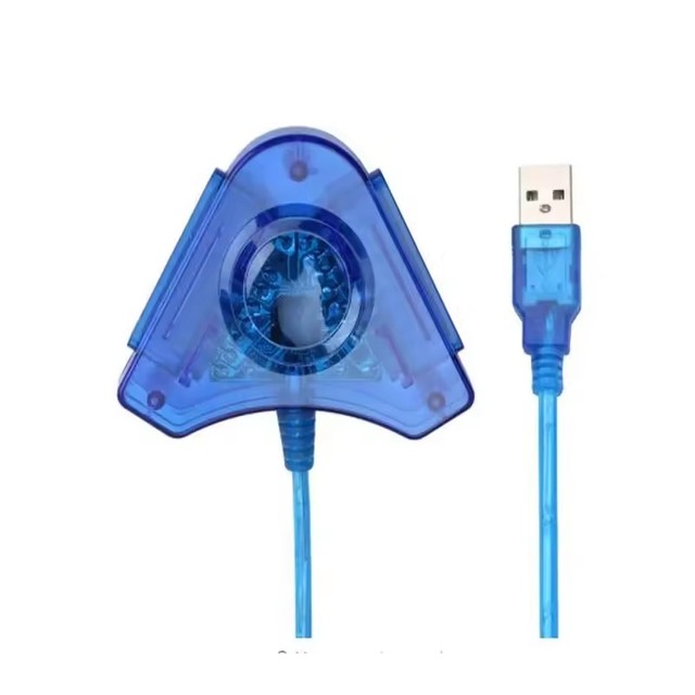 USB Dual Gamepad Adapter for PS2 Jostick Handle Controller Adapter PC Converter Cable With CD Driver