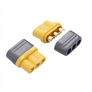 Conector con Cubierta Tipo T Amass MR60, Enchufe de Alimentación para <span class=keywords><strong>Motor</strong></span> de 3 Pines, 30A, Chapado en Oro, para Drones RC UAV, Suministro OEM - Product Image 3