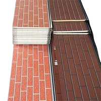 Panneaux sandwich en aluminium écologiques à motif brique, résistants au feu et à l'eau, design moderne pour les murs extérieurs des hôtels et des bâtiments
