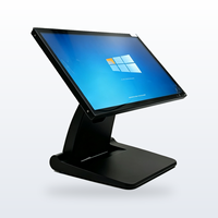 Terminal de point de vente pliable en gros, écran tactile 15,6 pouces, caisse enregistreuse, système de vente au détail pour supermarché, noir