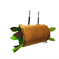 Vente directe usine : Hamac ultra-doux pour hamster, tunnel en forme de feuille, balançoire en corde, et hamac en peluche pour écureuil et petaugeur