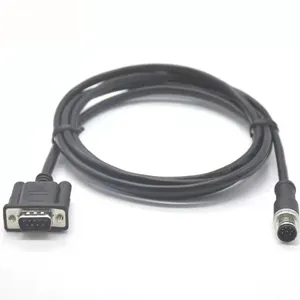 M12 3pin 4pin 5pin 8pin 12pin kablo M12 ila j1939 rj45 rs232 usb db9 erkek dişi soket Ethernet kablosu