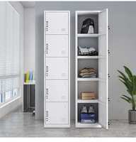 Vente en gros de casiers à 4 portes en acier Fourniture d'usine d'armoires de salon pour vêtements Armoire de chambre à coucher de rangement en métal