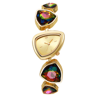 Montres à quartz de luxe pour femmes W125, petite taille, design triangulaire en alliage avec affichage à aiguilles, montres élégantes et tendance pour femmes
