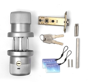 Thông minh trong nhà cửa gỗ vân tay khóa bàn phím điện tử hình cầu xử lý hệ thống an ninh cho dân cư khách sạn đám mây - Product Image 2