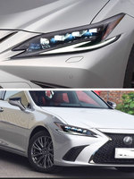 JH für Lexus ES Scheinwerfer 2018-2024 ES200 E300 Neuer Matrix-LED Vierlinsen-Scheinwerfer Auto-Kamerasystem Plug-and-Play Auto-Zubehör
