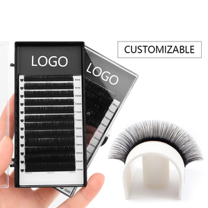 Suministros para Pestañas con LOGO Personalizado Bandejas J/B/C/CC/D/DD Extensiones de Pestañas Prearmadas 5D con Puntas Cerradas Aspecto Húmedo Clásico Mega Volumen Floración - Product Image 1