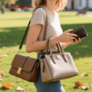 <span class=keywords><strong>Sac</strong></span> à <span class=keywords><strong>main</strong></span> Colefa marron en similicuir PU, élégant et classique, avec fermeture éclair et chaîne, pour femme, collection 2025 – Prix abordable - Product Image 2