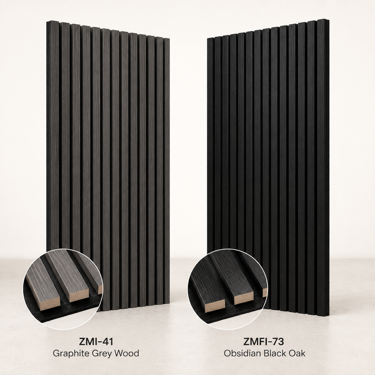 Bois gris graphite/Chêne noir obsidienne
