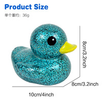Canard scintillant OEM personnalisé Canard en caoutchouc de 4 pouces Canard pailleté flottant pour vente en gros