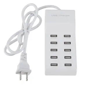 Multi-port USB charger 10-port charger AC Fast charge 5V12A smartphone charger multi-port fast charge