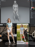 Impression 3D de figurines personnalisées, modélisation de figurines, création de modèles 3D en couleur, reproduction de portraits photo-à-figurine, joueur de golf, personnage humain