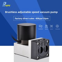 Moteur sans balais 12V DC, débit élevé 15L/min, mini pompe à vide PPS, pompe à diaphragme EPDM importée, OEM, échantillonnage micro-air