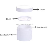 Pot cosmétique carré en plastique blanc réutilisable pour soins de la peau, 10 ml, 20 ml, 30 ml, 50 ml