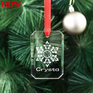 2026 Wholesale High Quality K9 Blank <b>Crystal</b> Ornament Christmas Rectangle Ornament Glass Customized Clear K9 Glass Ornament - Product Image 3