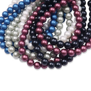 Perles de verre rondes mates de 6 mm, imitation perles de verre avec trous pour la fabrication de bijoux, vente en gros, bricolage - Product Image 6