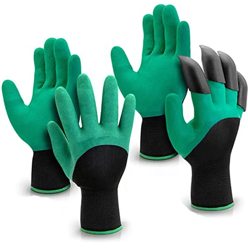 Benutzer definiertes Logo Atmungsaktives, gummi beschichtetes Latex-Palmen mantel material, nahtlos Arbeits handschuh für Hands icherheit