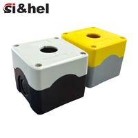 Boîtier d'instrument électronique en ABS ignifuge et étanche IP66 avec interrupteur à bouton-poussoir 22 mm à 1 trou