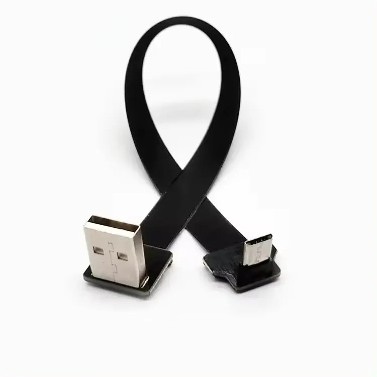 Flat USB Extension Cable Low Profile USB 3.1 Type C FFC FPC Flexible Flat Ribbon Cable Ultra Thin Super Slim Black PVC Standard