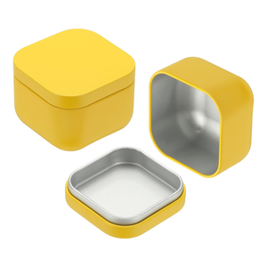 Portable Mini Tea Candy <b>Storage</b> <b>Tin</b> Box Food Grade Square Empty Metal Candle <b>Tin</b> Jars in Multiple Colors Accept Customization - Product Image 1