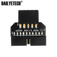 Placa base USB 3,0 de 9 pines a USB3.0, convertidor de conector de Panel frontal de 19 pines a USB 2,0, adaptador hembra de cabeza de 9 pines