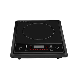 Cuisinière à induction portable MZD, plaque chauffante à faible bruit, détection tactile, 8 niveaux de température et de puissance, minuterie de 3 heures, verrouillage de sécurité