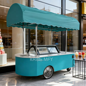 Chariot mobile de vente de glaces et de sucettes glacées pour l'extérieur, kiosque de vente de glaces italiennes, congélateur à vélo, 2025 - Product Image 3