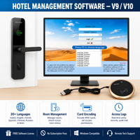 Sistema de Cerraduras Electrónicas para Hoteles con Tarjeta RFID, Cerraduras Inteligentes de Aleación de Zinc, Impermeables, Anti-Robo, ANSI Mortise