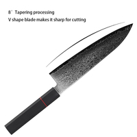 Offre Spéciale Vente en Gros et au Détail Couteau de Chef en Acier Inoxydable Damas de 6,7 Pouces en Forme de V pour la Cuisine, Couteau de Cuisine Japonais Durable