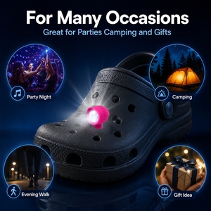 En gros, Breloques lumineuses LED pour chaussures à activation par vibration, multicolores, étanches, et lumières pour sabots couleur personnalisée - Product Image 4