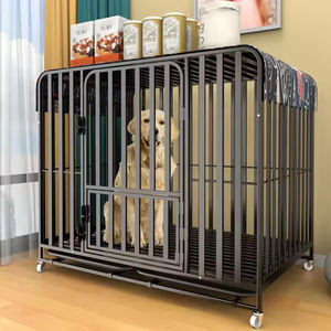 Cages pour chiens Cages pliables pour grands chiens Cage en métal fermée en acier inoxydable solide pour l'extérieur - Product Image 1