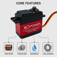 Servomoteur robotique 40KG XQ POWER XQ-S3240M, engrenage en titane, corps intermédiaire en aluminium, servo numérique à couple élevé, étanche, pour RC Crawler 6.8V