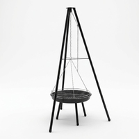 Barbecue portable compact haut de gamme à charbon de bois, hauteur réglable, structure en acier, pare-vent violet, pour la maison, l'extérieur, le camping et la famille