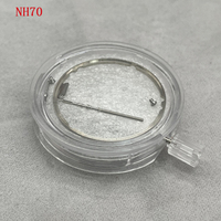 Montre automatique mécanique originale japonaise avec mouvement squelette NH70, 21600 BPH, 24 rubis, mouvement NH70A ajouré