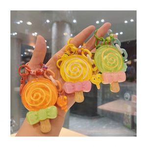 Hot Selling Creative Cute Kawaii <b>Key</b> <b>Chain</b> Keyring Accessories Car Bag Pendant Fashion Resin Lollipop Keychain - Product Image 1