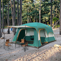 Vente en gros de tentes de camping familiales de grande taille à double couche pour 8 à 12 personnes, avec 2 chambres et 1 salon, pour un grand espace extérieur