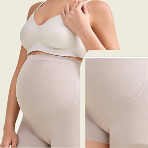 YIYI High Waist Stretch Butt Lifting Maternity Support Pants Seamless Lightweight Maternity <strong>Shorts</strong> Breathable Maternity Bottoms - Product Image 5