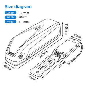 Batterie Hailong Downtube Fat Bike 36V/48V/52V 10Ah/13Ah/17.5Ah, petites batteries ioniques Hailong Shark pour vélos électriques 500W/1000W - Product Image 4