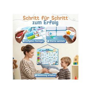 Tabla de recompensas para niños con sistema de recompensa de imanes 280 para responsabilidad ADHD ayuda individualmente ajustable azul - Product Image 5