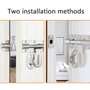 Double Opening Two Way Heavy Duty Stainless Steel Gate <b>Latch</b> Reinforced Solid Core Barrel Bolt Easy Install For School Hospital - Product Image 2