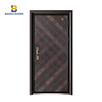 Portes en acier de sécurité, porte d'entrée en métal, porte extérieure, étanche, haute qualité, fabriquées en Chine, portes en acier fabriquées en Chine pour la maison