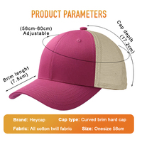 Casquette de baseball en maille ajustable brodée sur mesure, fabriquée en usine, adaptée aux hommes et aux femmes, pour un usage décontracté et tendance