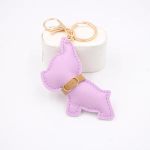 พวงกุญแจเฟรนช์บูลด็อกที่ใส่เหรียญพวงกุญแจหนัง PU สำหรับผู้ชายและผู้หญิงที่ชื่นชอบสัตว์เลี้ยง - Product Image 5