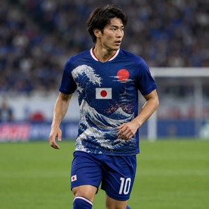 <span class=keywords><strong>Maillot</strong></span> de football du <span class=keywords><strong>Japon</strong></span> édition joueur de l'équipe nationale 2026, imprimé anime, motif japonais, t-shirt de football pour hommes, vente en gros mondiale - Product Image 1