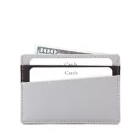 Porta-cartão em couro, carteira fina, logotipo personalizado, minimalista, porta cartão rfid